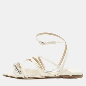Jimmy Choo Cream Leather Bing Flat Sandals Size 35, Sandals - Luxury Closet catalog