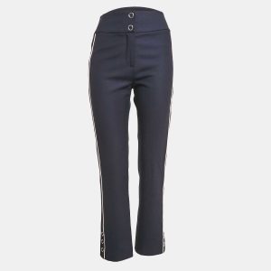 Jonathan Simkhai Navy Blue Side Stripe Gabardine Trousers S, Clothing - Luxury Closet catalog