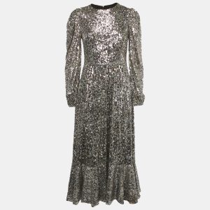 Jonathan Simkhai Brown Emmy Speckle Sequins Midi Dress XS, Dresses - Luxury Closet