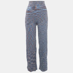 Jonathan Simkhai Caicos Multicolor Space Knit Wide-Leg Trousers L, Clothing - Luxury Closet
