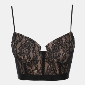 Jonathan Simkhai Black Floral Lace Camisole XS, Shirts & Tops - Luxury Closet