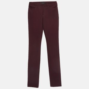 Joseph Burgundy Stretch Knit Skinny Jeans S Waist 24", Jeans - Luxury Closet catalog