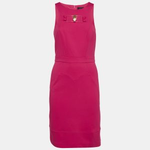 Just Cavalli Pink Jersey Embellished Sleeveless Short Dress S, Dresses - Luxury Closet