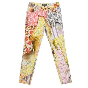 Just Cavalli Multicolor Floral printed Cotton Skinny Leg Trousers XS, Clothing - Luxury Closet catalog