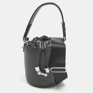 Karl Lagerfeld Black Leather K/Charms Bucket Bag, Handbags - Luxury Closet catalog
