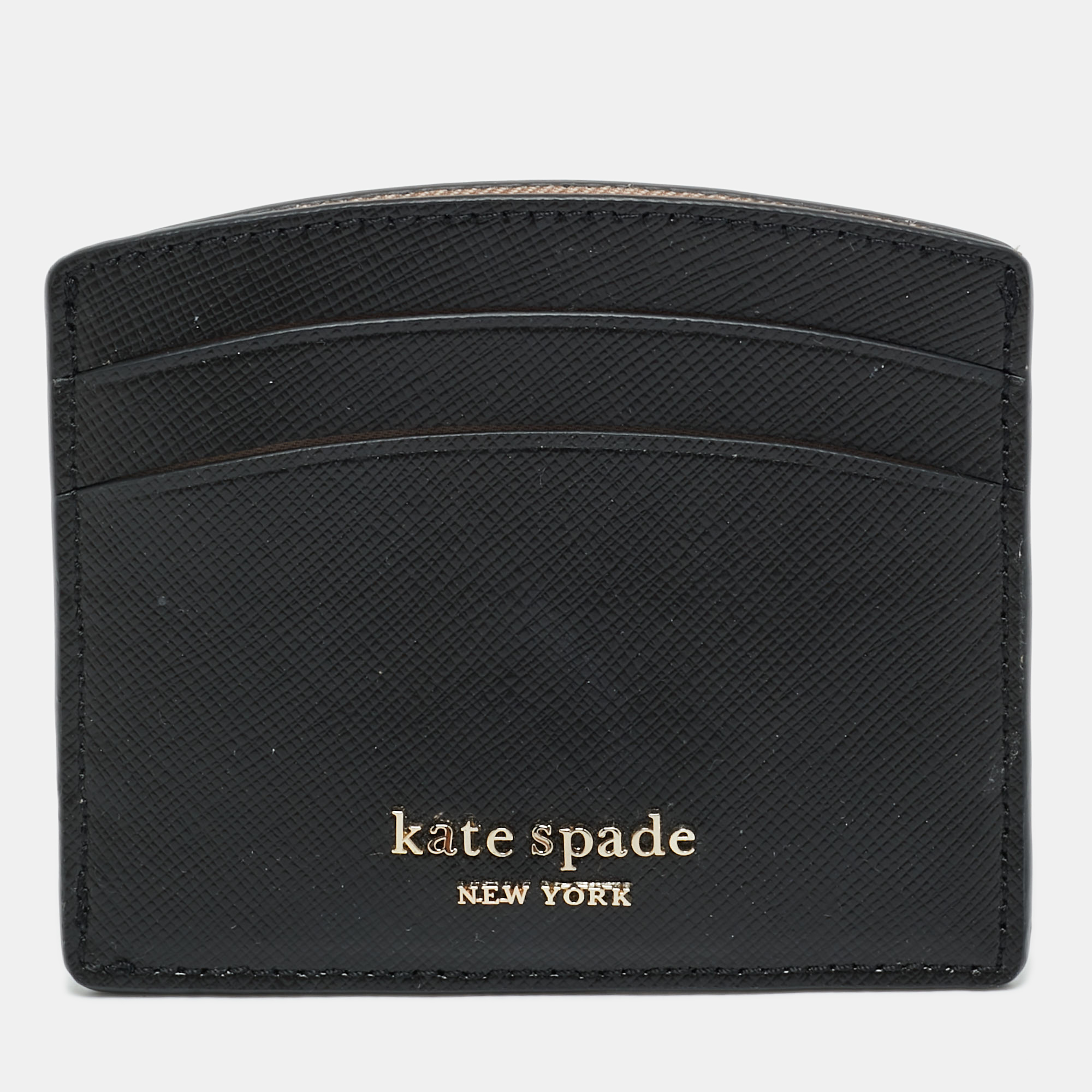 Kate Spade Black Saffiano Leather Card Holder, Wallets & Money Clips - Luxury Closet