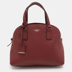 Kate Spade Burgundy Leather Sylvia Dome Satchel, Satchels - Luxury Closet catalog