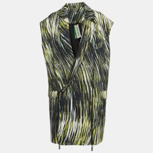 Kenzo Multicolor Printed Cotton Zip Detailed Sleeveless  Jacket M, Coats & Jackets - Luxury Closet