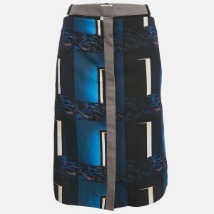 Kenzo Blue/Multicolor Printed Crepe Short Skirt L, Skirts - Luxury Closet catalog