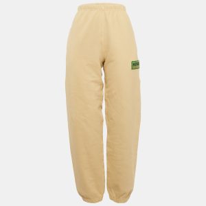 Kenzo Beige Cotton Knit Applique Detail Classic Jogger Pants S, Clothing - Luxury Closet