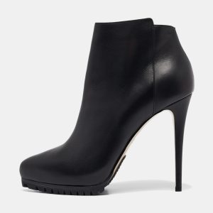 Le Silla Black Leather Pointed Toe Ankle Booties Size 40, Boots - Luxury Closet catalog