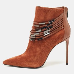 Le Silla Brown Leather and Suede Ankle Booties Size 37, Boots - Luxury Closet catalog