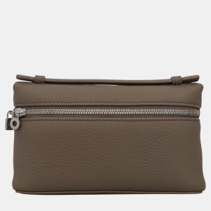 Loro Piana Extra Pocket Mini Mastic Calfskin Leather Pouch Bag, Clutches & Special Occasion Bags - Luxury Closet