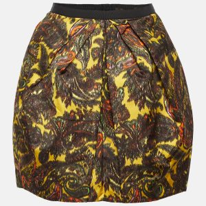 Louis Vuitton Multicolor Printed Sateen Pleated Waist Detail Mini Skirt M, Skirts - Luxury Closet
