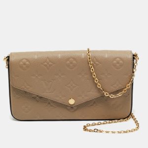 Louis Vuitton Tourterelle Monogram Empreinte Leather Pochette Felicie Bag, Clutches & Special Occasion Bags - Luxury Closet catalog