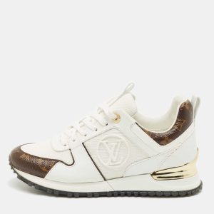 Louis Vuitton White/Brown Monogram Canvas and Leather Run Away Low Top Sneakers Size 36, Athletic Shoes & Sneakers - Luxury Closet catalog