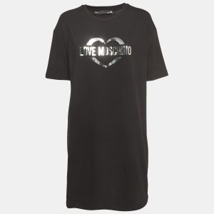 Love Moschino Black Logo Cotton T-Shirt M, Shirts & Tops - Luxury Closet