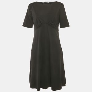 Love Moschino Black Jersey Cut Out Detail Midi Dress L, Dresses - Luxury Closet