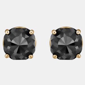 14K Yellow Gold Black Stone Stud Earrings (Appox 6.00 cts), Earrings - Luxury Closet