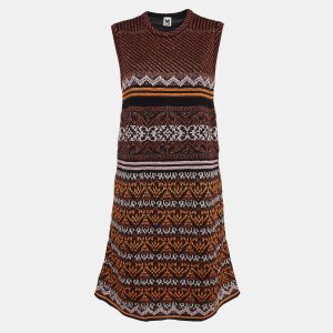 M Missoni Multicolor Patterned Lurex Knit Midi Dress L, Dresses - Luxury Closet