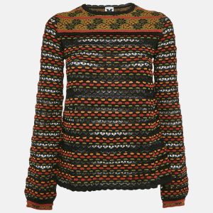 M Missoni Multicolor Pointelle Knit Top S, Shirts & Tops - Luxury Closet