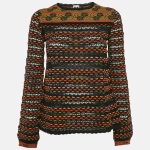 M Missoni Multicolor Pointelle Knit Top S, Shirts & Tops - Luxury Closet