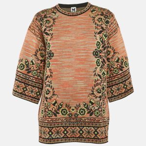M Missoni Multicolor Patterned Knit Wool Blend Top L, Shirts & Tops - Luxury Closet