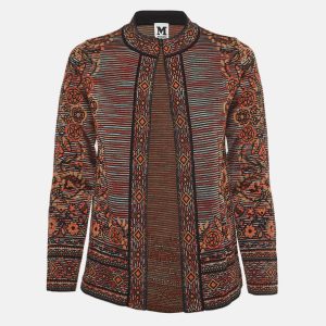 M Missoni Multicolor Patterned Knit Cardigan S, Sweaters & Cardigans - Luxury Closet