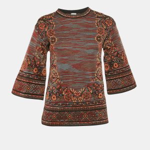 M Missoni Multicolor Patterned Knit Sweater Top S, Sweaters & Cardigans - Luxury Closet