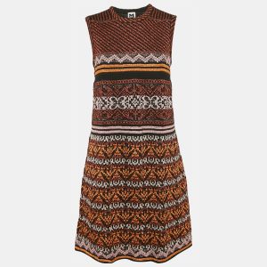 M Missoni Multicolor Patterned Lurex Knit Sleeveless Short Dress M, Dresses - Luxury Closet