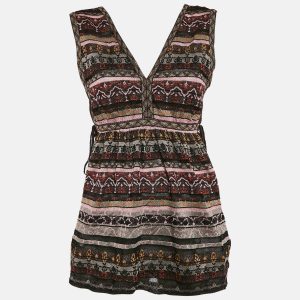 M Missoni Burgundy Lurex Knit Sleeveless Top M, Shirts & Tops - Luxury Closet