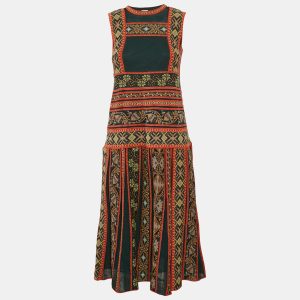 M Missoni Green Floral Knit Sleeveless Midi Dress M, Dresses - Luxury Closet