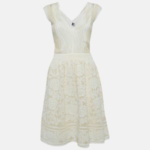 M Missoni White Lurex Knit Sleeveless Short Dress L, Dresses - Luxury Closet