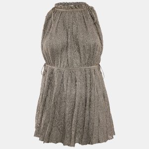 M Missoni Green Lurex Knit Pleat Detail Sleeveless Top L, Shirts & Tops - Luxury Closet