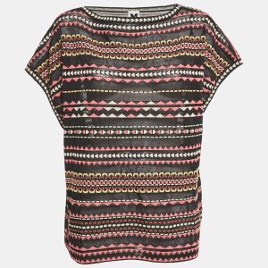 M Missoni Black Patterned Knit Top L, Shirts & Tops - Luxury Closet