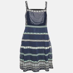 M Missoni Navy Patterned Knit Dress L, Dresses - Luxury Closet