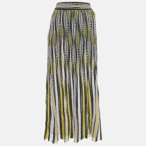 M Missoni Pink/Black Patterned Lurex Knit Maxi Skirt L, Skirts - Luxury Closet catalog