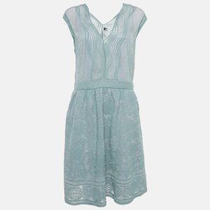 M Missoni Blue Sea Shell Lurex Knit Short Skirt L, Dresses - Luxury Closet