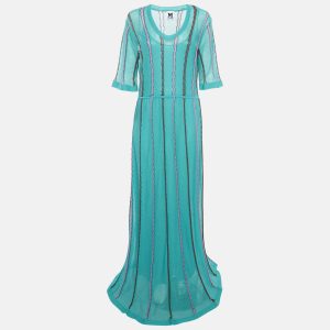 M Missoni Green Patterned Knit Maxi Dress L, Dresses - Luxury Closet catalog