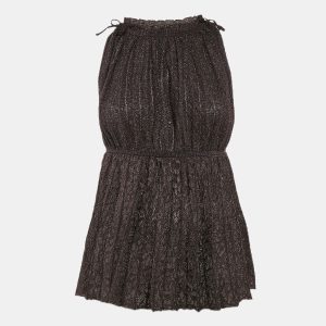 M Missoni Metallic Patterned Lurex Knit Sleeveless Top L, Sweaters & Cardigans - Luxury Closet