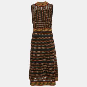 M Missoni Multicolor Patterned Knit Sleeveless Midi Dress M, Dresses - Luxury Closet