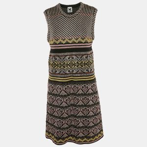 M Missoni Multicolor Patterned Lurex Knit Sleeveless Short Dress L, Dresses - Luxury Closet