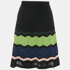 M Missoni Black Patterned Knit Skirt S, Skirts - Luxury Closet catalog