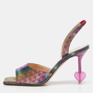 Mach & Mach Multicolor Kaleidoscope Print PVC Slingback Sandals Size 39, Sandals - Luxury Closet catalog