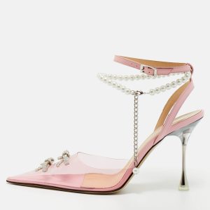 Mach & Mach Pink Leather and PVC Matilda Pumps Size 36.5, Pumps - Luxury Closet catalog