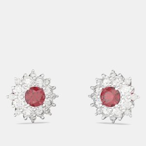 925 Sterling Silver Flower Color & Lab Grown Diamond Stud Earrings, Earrings - Luxury Closet