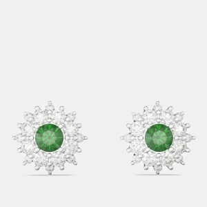 925 Sterling Silver Flower Color & Lab Grown Diamond Stud Earrings, Earrings - Luxury Closet