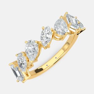 14K Yellow Gold Fancy Lab Grown Band (2.00 ctw) US 7, Rings - Luxury Closet catalog