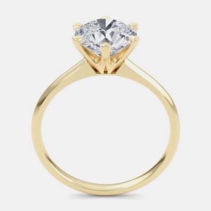 7.00 Ct Round Plain 6 Prongs 14K Yellow Gold Lab Grown Diamond Solitaire Ring US 7, Rings - Luxury Closet catalog