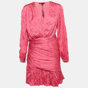 Maje Pink Crepe Draped Mini Dress L, Dresses - Luxury Closet catalog